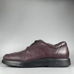 SAS Bout Time Men's 12 M Burgundy Cordavan Leather Lace Up Loafers Comfort Shoes